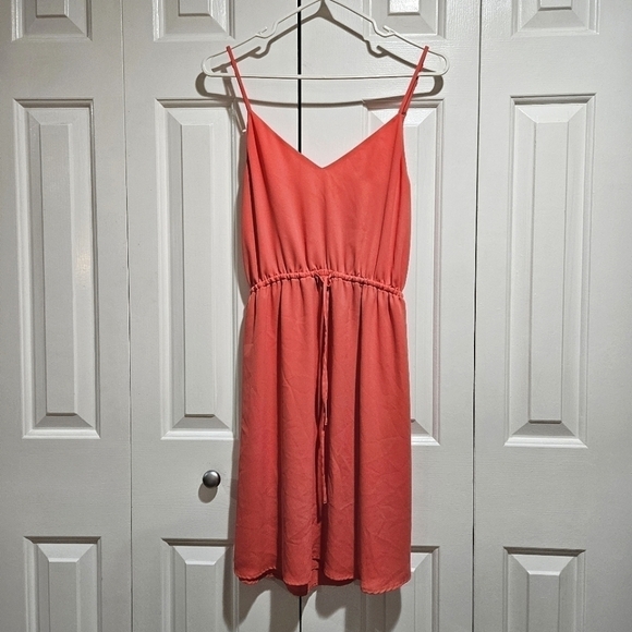 ARITZIA Babaton Casimir Dress Sleeveless V-Neck Coral Pink Size XS - Picture 2 of 10